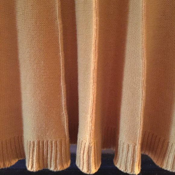 Honey Yellow Cowl Neck Pleated Sweater Dress - Picture 10 of 12